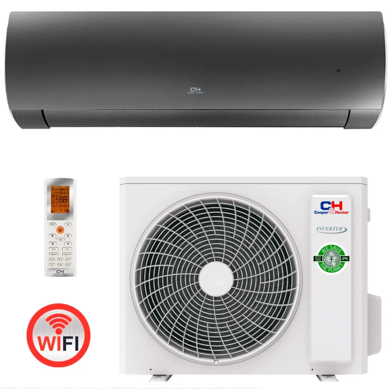 Кондиционер Cooper&Hunter Daytona CH-S24FTXD2 Черный - 24000 BTU