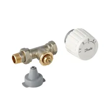 Set robinet drept cu cap termostat 1/2 FJVR Danfoss