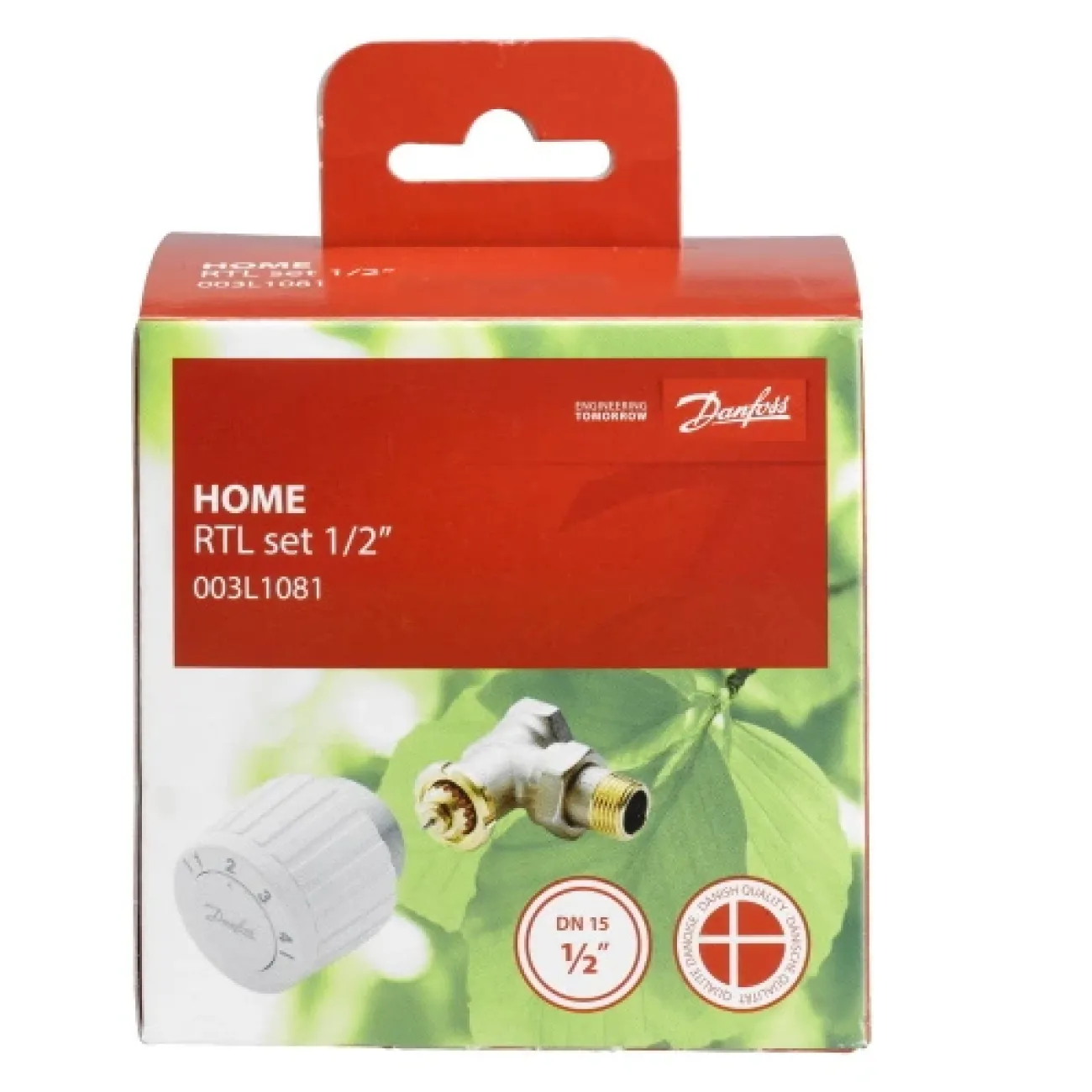 Set robinet drept cu cap termostat 1/2 FJVR Danfoss