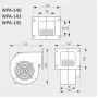 Ventilator WPA 145 / 160W / 505m3/h