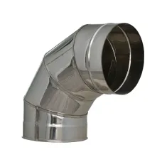 Cot 90 grade pentru cos de fum SW D150, inox 304, 0,5 mm