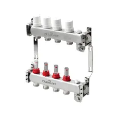 Set distribuitor inox 4 cai cu debitmetru TJ-W-04