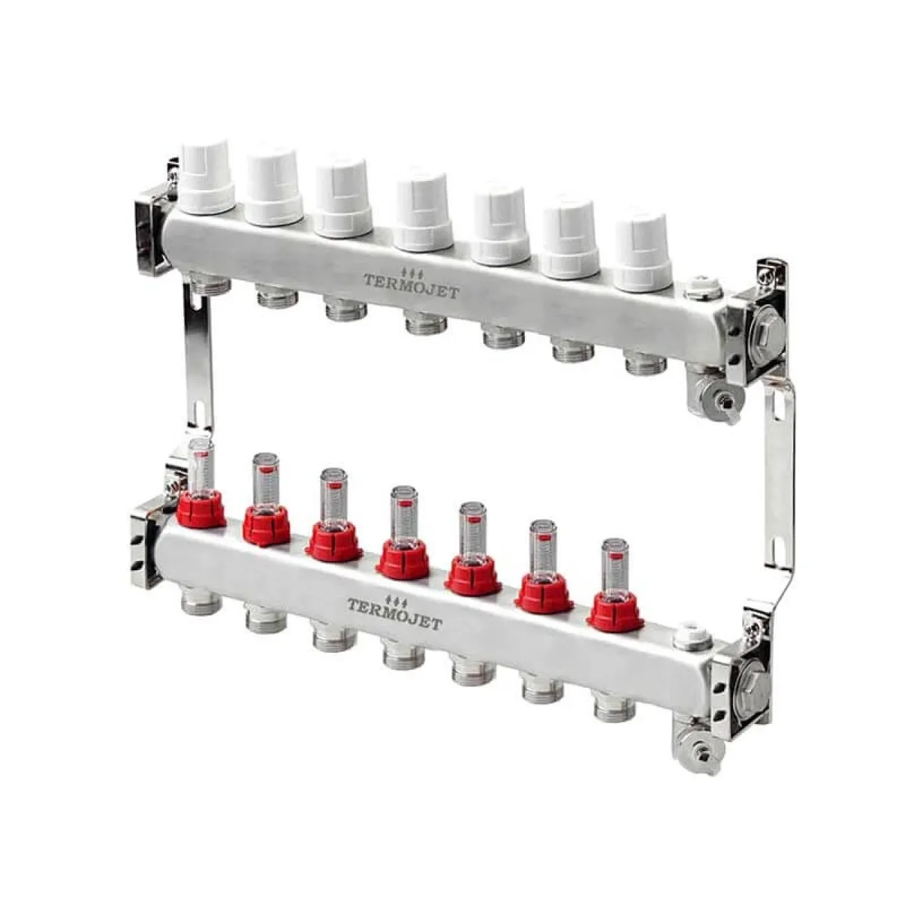 Set distribuitor inox 7 cai cu debitmetru TJ-W-07