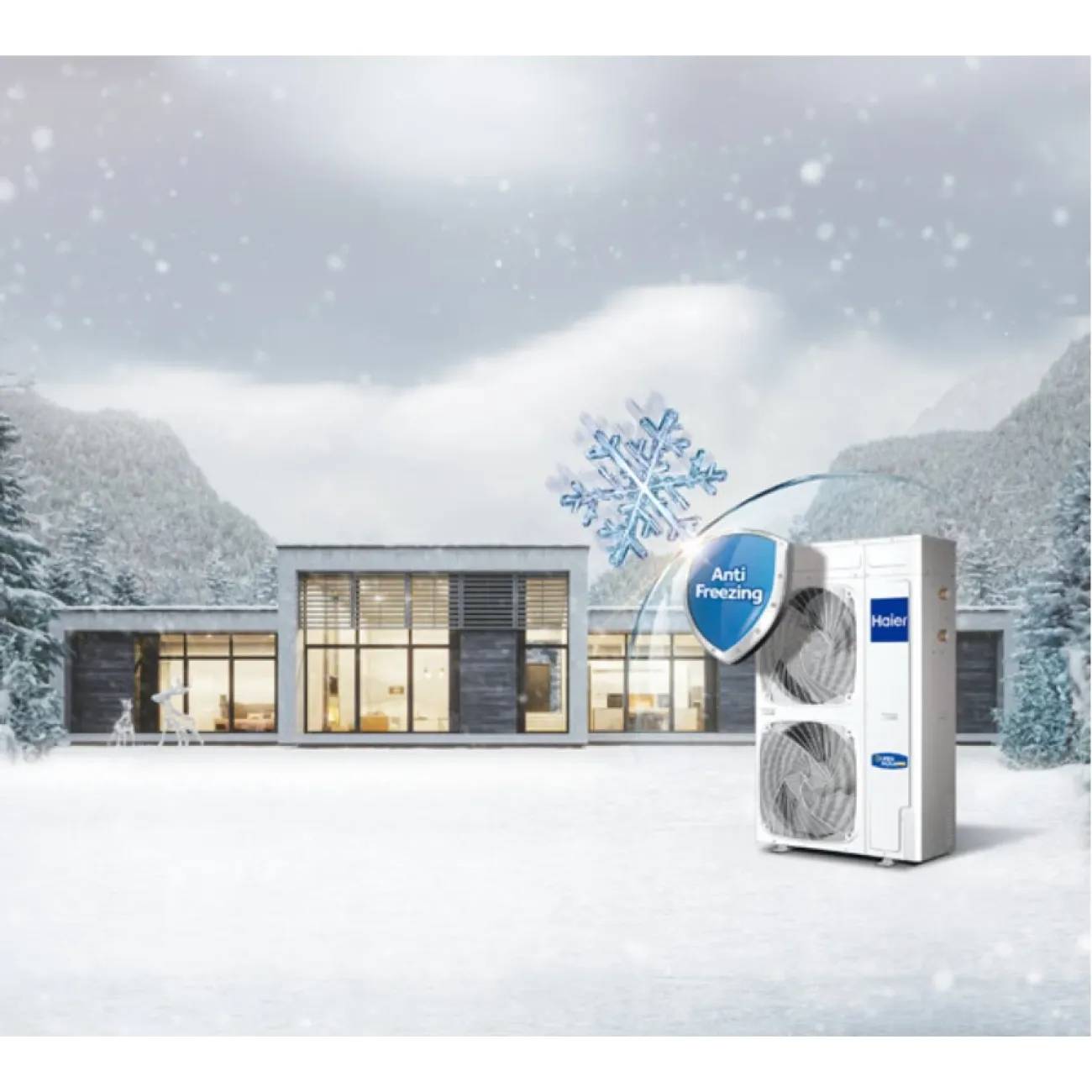 Тепловой насос сплит-система Haier Super Aqua 4 кВт, воздух-вода