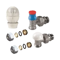 Set robineti GIACOMINI cu cap termostatat 1/2x16