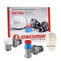 Set robineti GIACOMINI cu cap termostatat 1/2x16