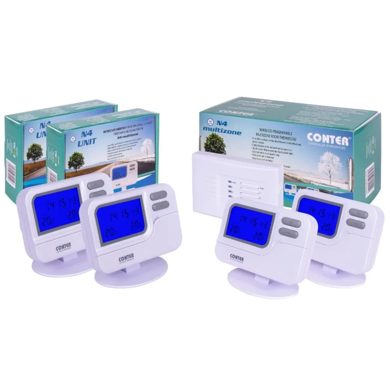 Termostat Electronic Multizonal N4 (1RX+2TX+2TX)