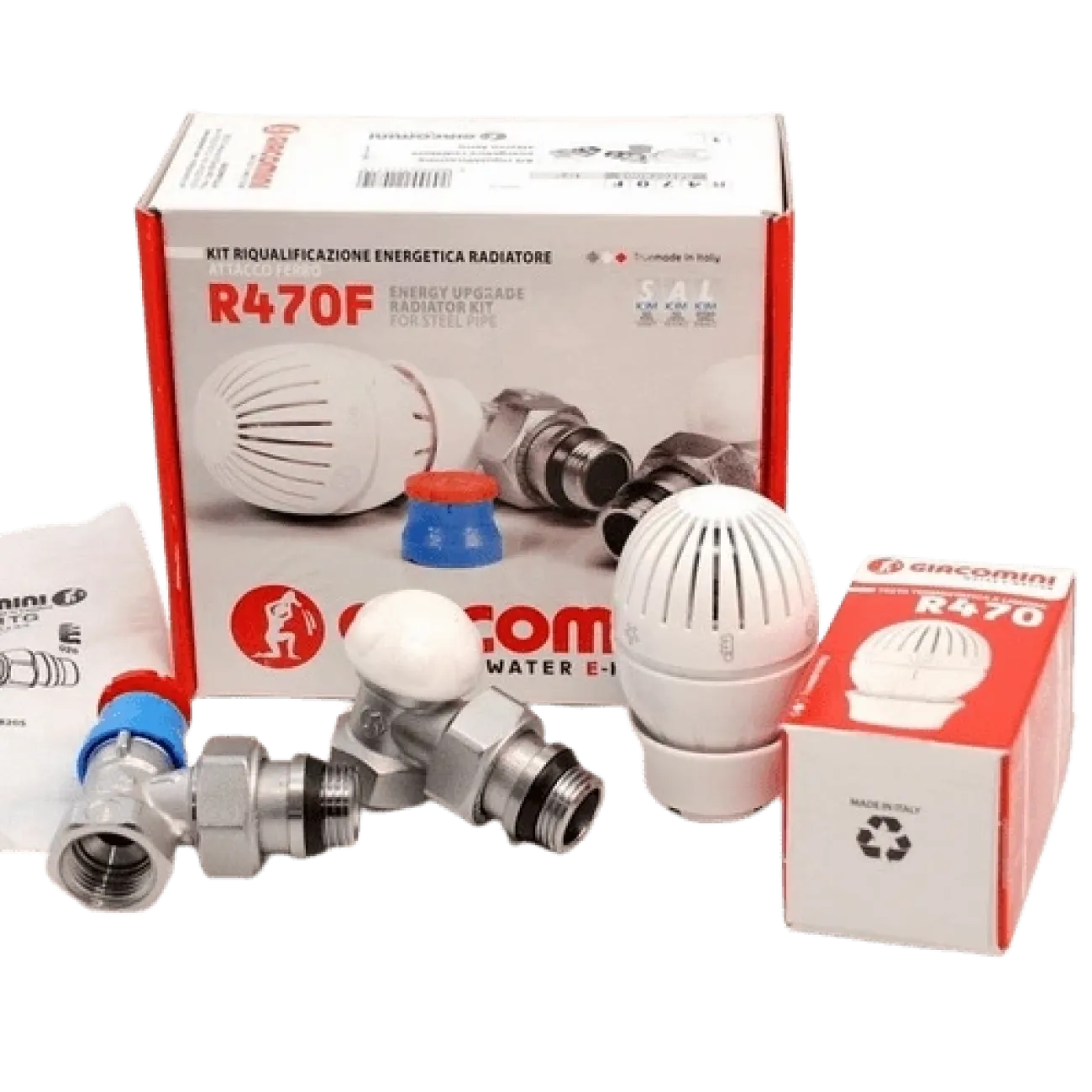 Set robineti GIACOMINI cu cap termostatat 1/2