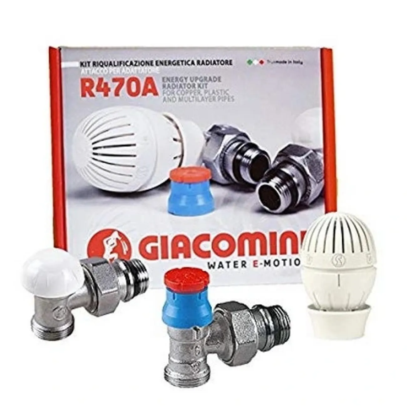 Set robineti GIACOMINI cu cap termostatat 1/2x16
