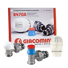 Set robineti GIACOMINI cu cap termostatat 1/2x16